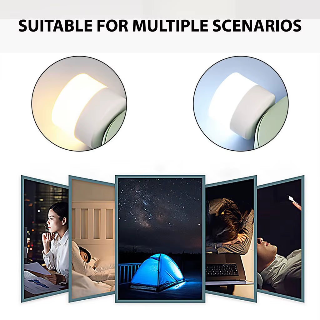 1/10Pcs Mini USB Night Light Warm White Eye Protection Book Reading Light USB Plug Computer Mobile Power Charging LED Night Lamp